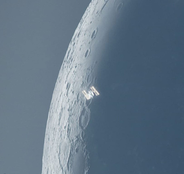 Uluslararası Uzay İstasyonu'nun Güneş'in önünden geçerken görüntülendi - Resim: 1