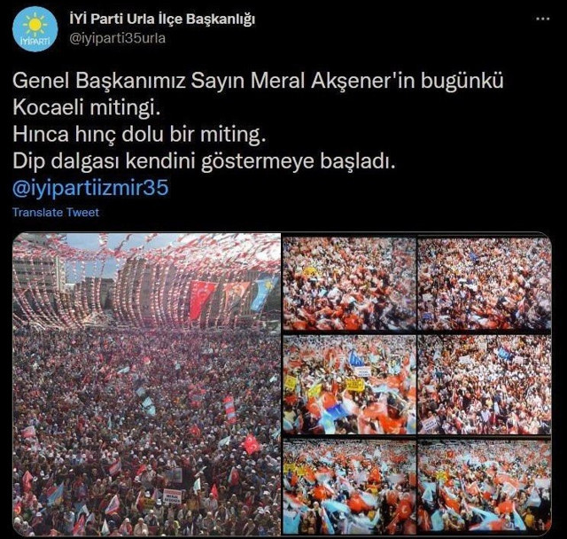 İYİ Partili Aytun Çıray'ın miting paylaşımı sosyal medyada olay oldu - Resim: 1