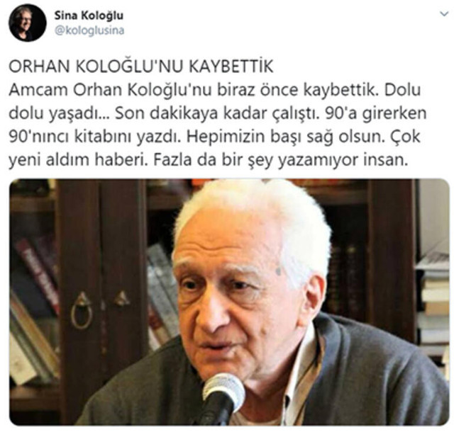 Tarihçi yazar Orhan Koloğlu hayatını kaybetti! Orhan Koloğlu nereli eşi kim - Resim: 0