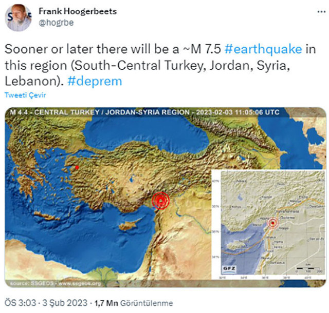 ‘Deprem Kahini’ Kahramanmaraş depremini 3 gün önceden bildi! 7.5 deprem olacak... - Resim: 0
