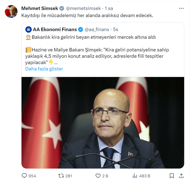 Mehmet Şimşek'ten o ev sahiplerine kötü haber! Kira geliri potansiyeli olan.... - Resim: 0