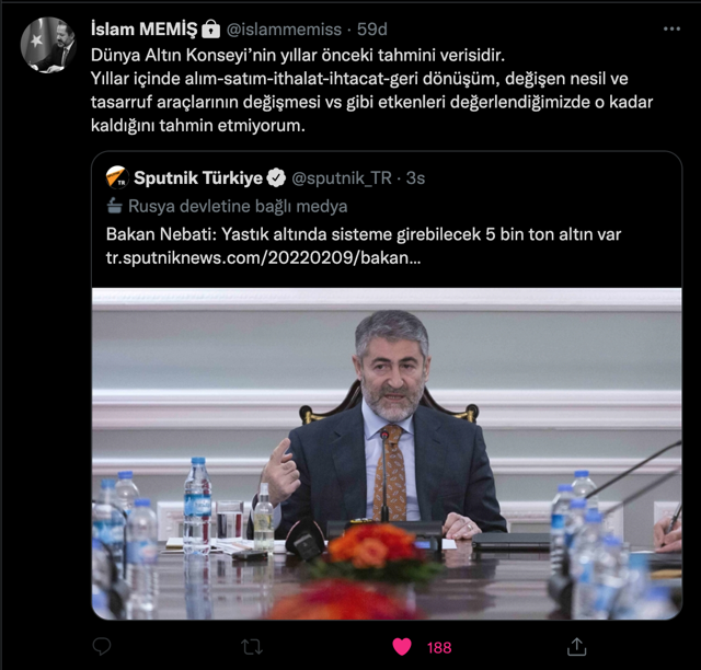 Hazine Bakanı Nureddin Nebati 'yastık altında 5 ton altın var' dedi İslam Memiş inanmadı! - Resim: 0