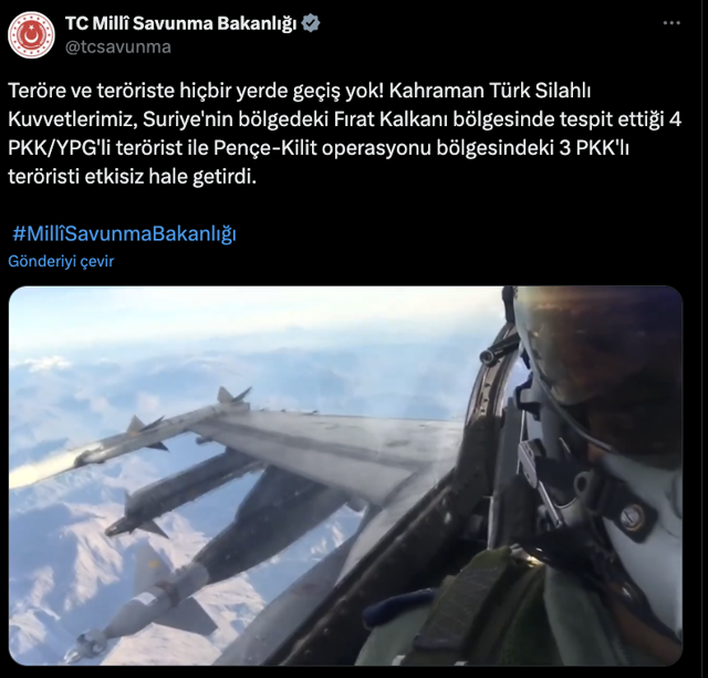 MSB duyurdu: Irak ve Suriye'de terör örgütü PKK'ya darbe - Resim: 0