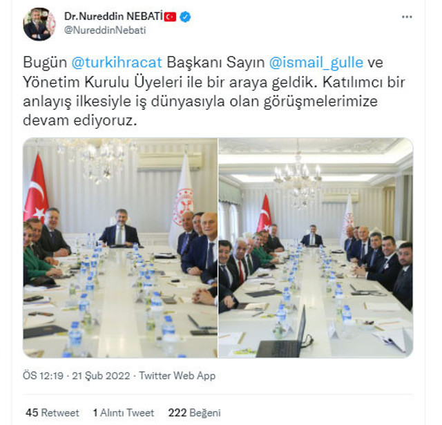 Hazine ve Maliye Bakanı Nureddin Nebati Türkiye İhracatçılar Meclisi heyetiyle görüştü - Resim: 0