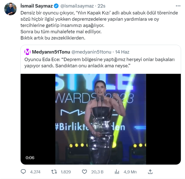 Fatih Altaylı, İsmail Saymaz'ı topa tuttu! Eda Ece'yi linç etmek için acelen ne? - Resim: 0