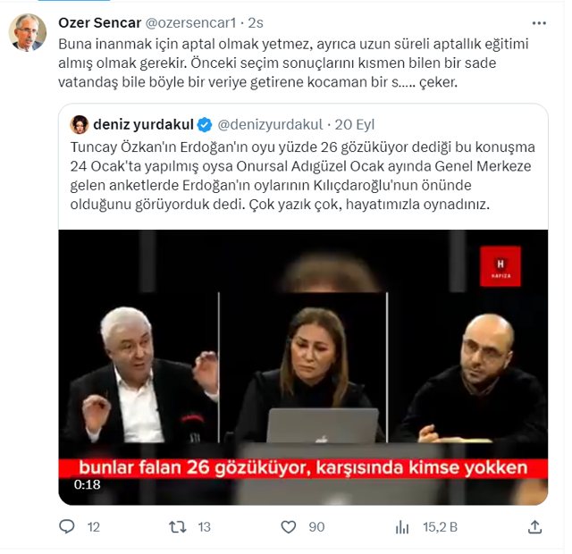 Ünlü anketçiden CHP'li Tuncay Özkan'a sert sözler: 'Buna inanmak için sürekli aptallık...' - Resim: 0
