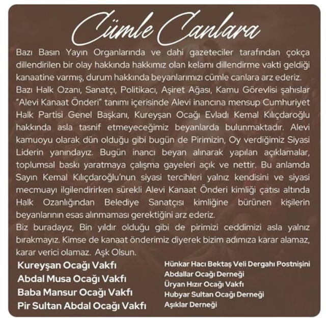 CHP'de 'Alevi' kavgası! Arif Sağ'a Alevi Dernekleri'nden sert cevap: Belediye sanatçısı... - Resim: 0