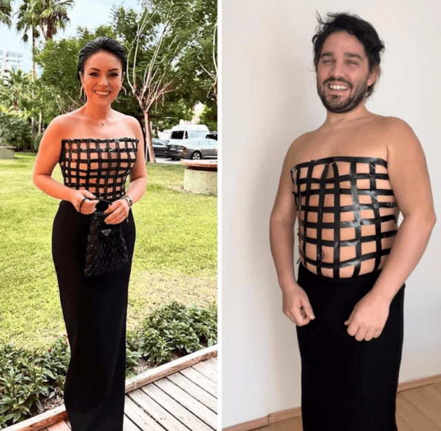 Ezgi Mola'nın Altın Portakal kıyafeti olay oldu ünlü fenomen ti'ye aldı yanıt gecikmedi! - Resim: 1