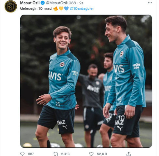 Fenerbahçe'de Mesut Özil'den Arda Güler paylaşımı! - Resim: 0