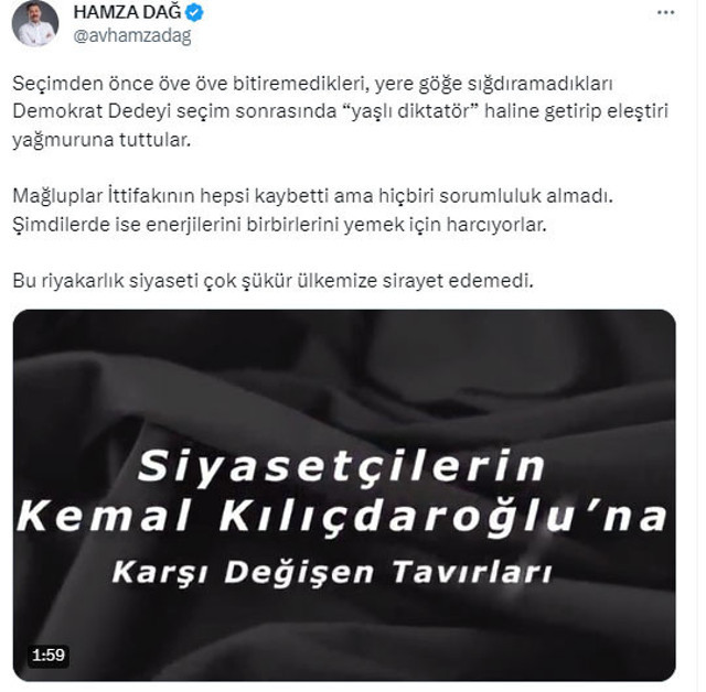 AK Partili Hamza Dağ'dan Millet İttifakı'nda yaşananlara ilişkin bomba paylaşım - Resim: 0