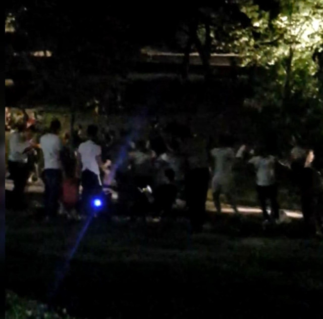 Maçka Parkı'nda koronavirüse aldırmadan müzik eşliğinde halay çektiler - Resim: 0