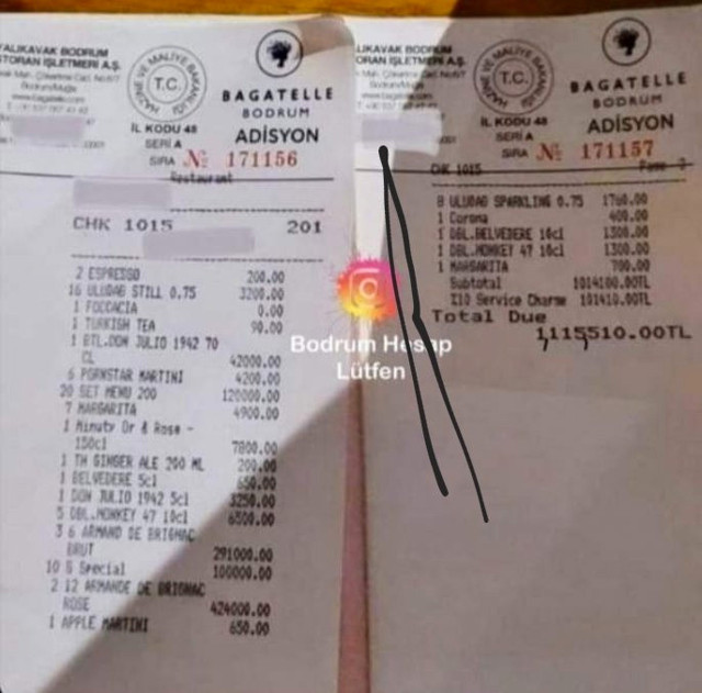Bodrum'da 1 milyon 115 bin liralık hesap kesen restoranın hiç vergi ödemediği ortaya çıktı - Resim: 0