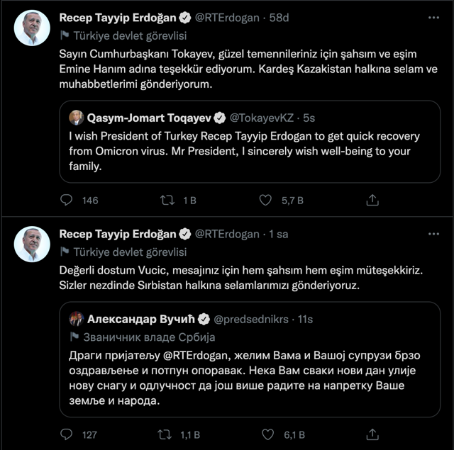 Koronaya yakalanan Cumhurbaşkanı Erdoğan'dan sağlık durumuyla ilgili yeni açıklama - Resim: 2