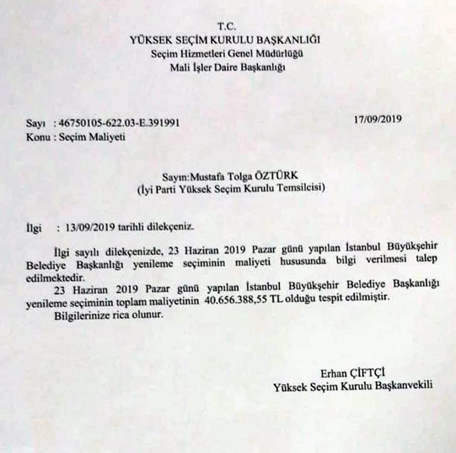 İstanbul'da yenilenen seçiminin maliyeti belli oldu - Resim: 0