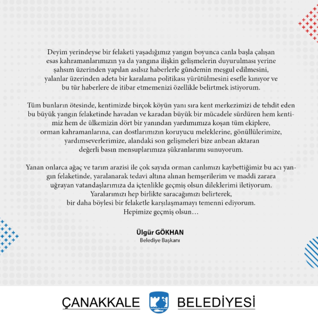 Tatile çıktığı iddia edilmişti! Çanakkale belediye başkanı yangından günler sonra açıklama yaptı - Resim: 2