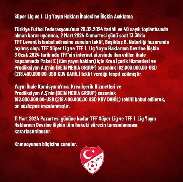 Süper Lig maçlarını yayınlayacak kanal belli oldu - Resim: 0