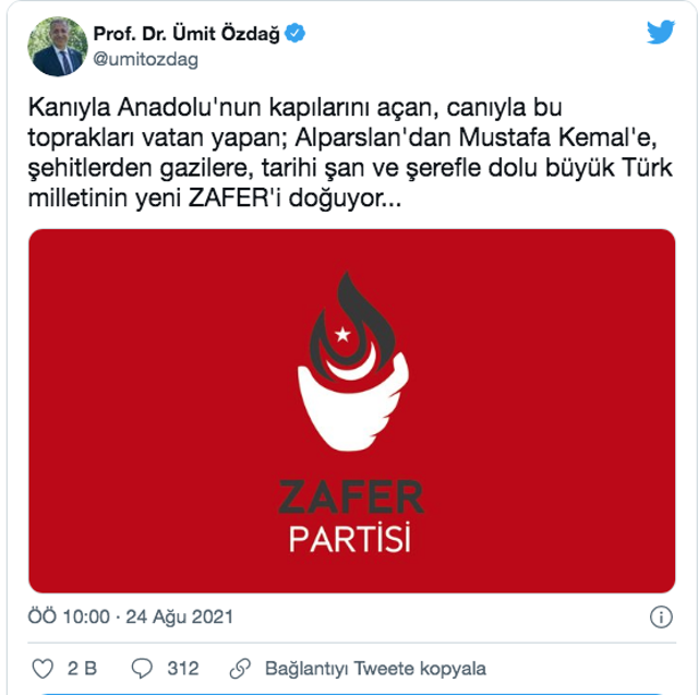 Ümit Özdağ Zafer Partisi'ni kurdu işte yeni partinin logosu - Resim: 1