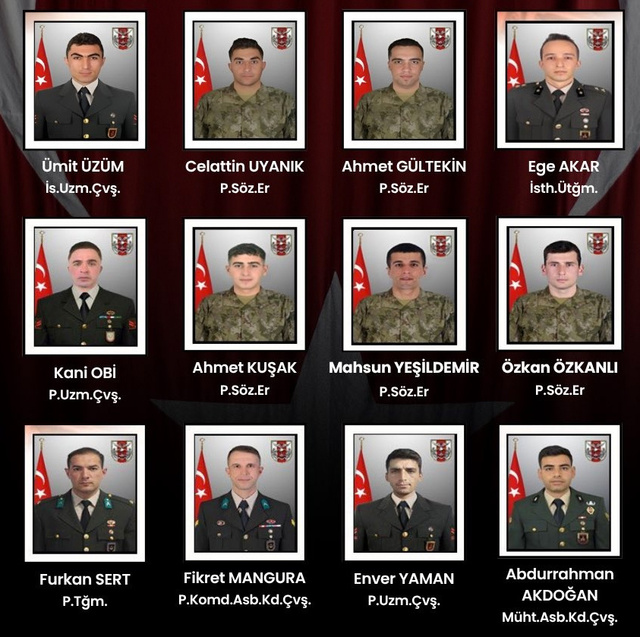 şehit 12 asker