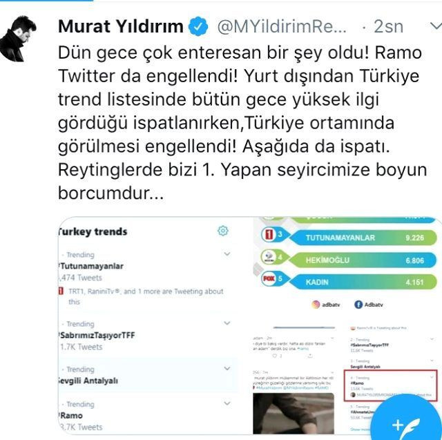 Ramo'nun başrol oyuncusu Murat Yıldırım sosyal medya hesabından isyan etti! - Resim: 2