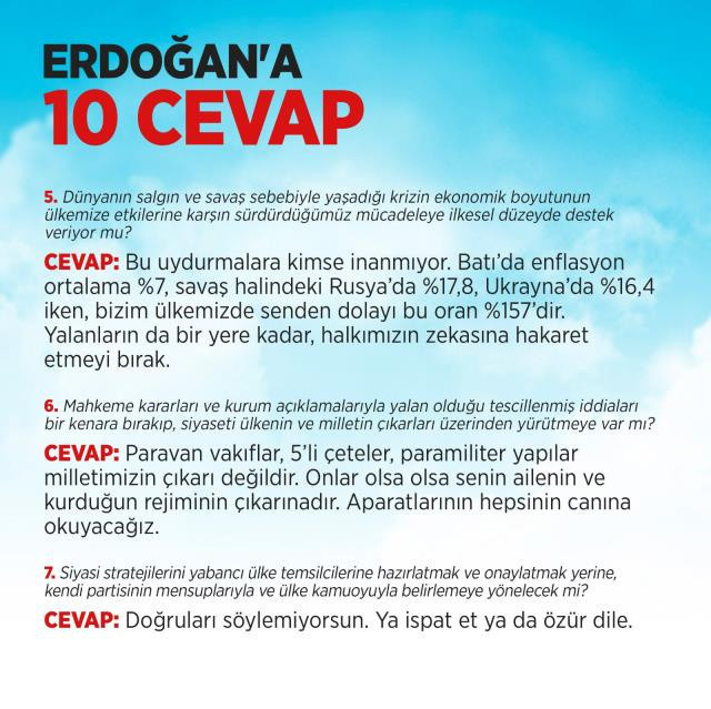 Kılıçdaroğlu, sosyal medya üzerinden Erdoğan'ın yönelttiği 10 soruyu cevapladı - Resim: 2