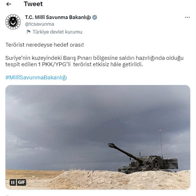 MSB duyurdu: Saldırı hazırlığındaki terörist etkisiz hale getirildi! - Resim: 0