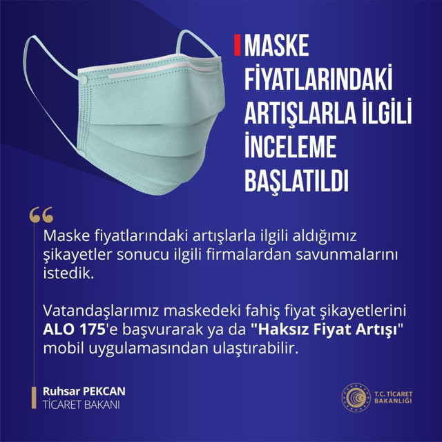 Koronavirüs maskesi fiyatları uçmuştu! Bakan Ruhsar Pekcan'dan önemli açıklama - Resim: 0