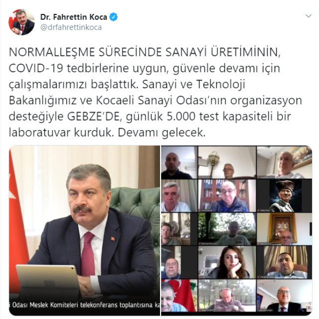 Sağlık Bakanı Fahrettin Koca duyurdu! Günlük 5000 test kapasiteli laboratuvar kuruldu - Resim: 0