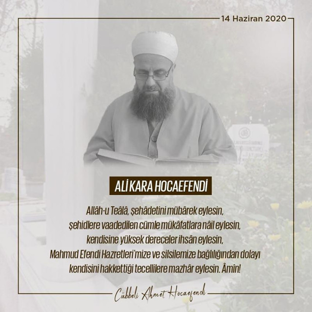 Ali Kara Hoca korona nedeniyle vefat etti Cübbeli Ahmet Hoca duyurdu - Resim: 0