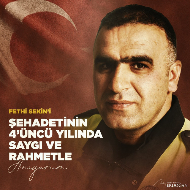 Cumhurbaşkanı Erdoğan'dan Şehit Fethi Sekin paylaşımı - Resim: 0
