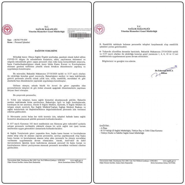 Son dakika sağlık çalışanlarına getirilen izin yasağı kaldırıldı! - Resim: 0