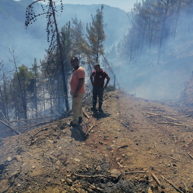 Anamur'da korkutan orman yangını! Havadan ve karadan müdahale ediliyor - Resim: 1