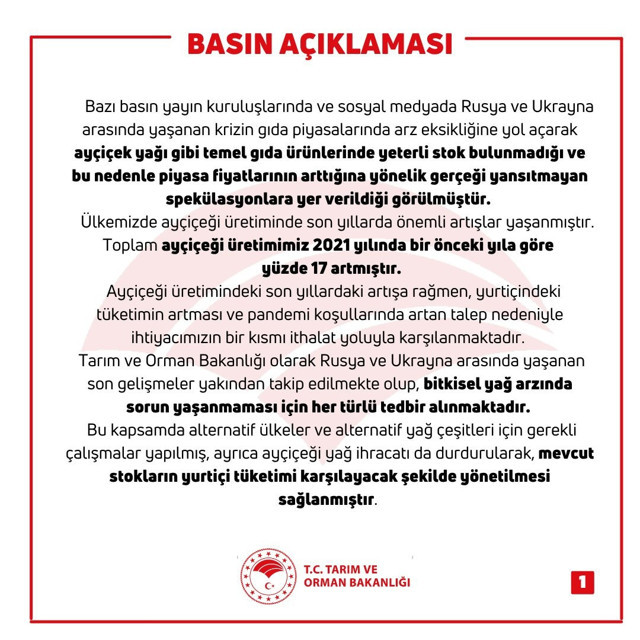 Tarım Bakanı Vahit Kirişçi'den ayçiçek yağı açıklaması! Türkiye'nin yeterli yağı var mı? - Resim: 0