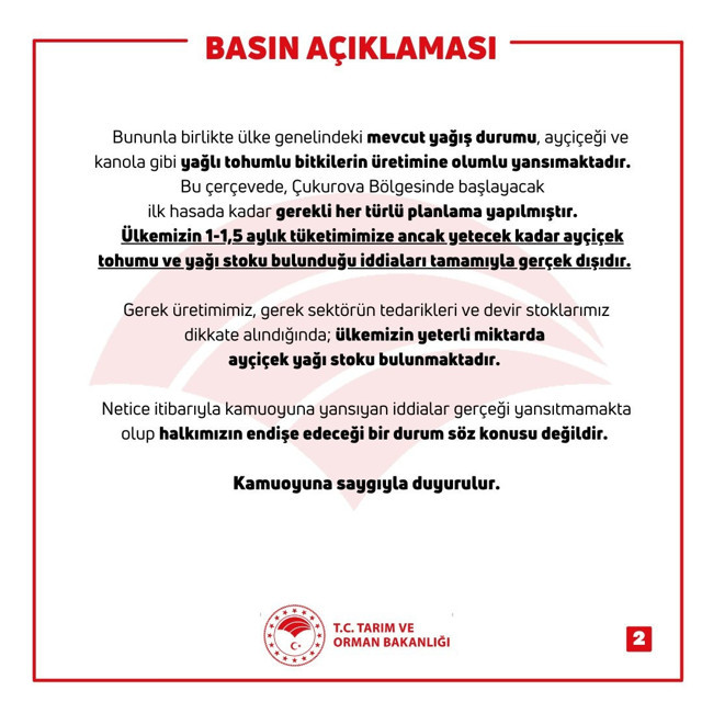 Tarım Bakanı Vahit Kirişçi'den ayçiçek yağı açıklaması! Türkiye'nin yeterli yağı var mı? - Resim: 1