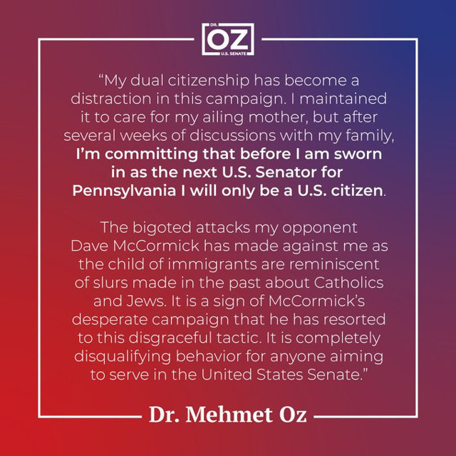 Gülen'e dokunulamaz diyen Mehmet Öz ABD adaylığı için Türk vatandaşlığını da bırakacağını ilan etti - Resim: 0