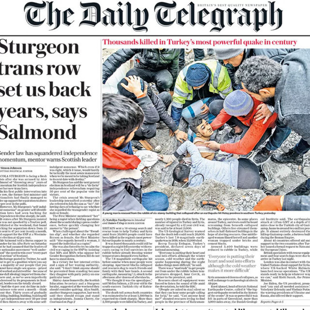 Kahramanmaraş depremi İngiliz basını manşetlerinde Son 100 yılın en büyük doğal felaketi - Resim: 2