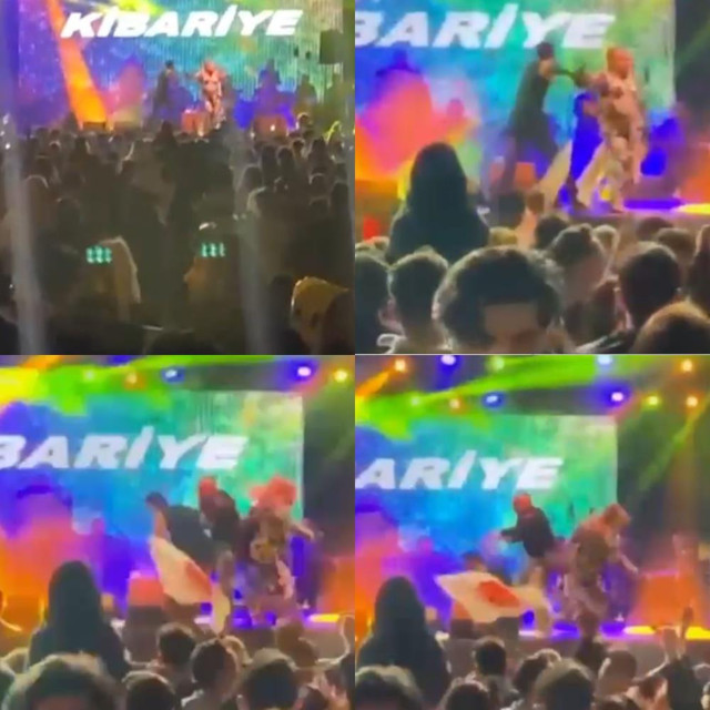 Kibariye konserde sahneden düştü: Hastanelik oldu! O anlar saniye saniye kamerada - Resim: 1