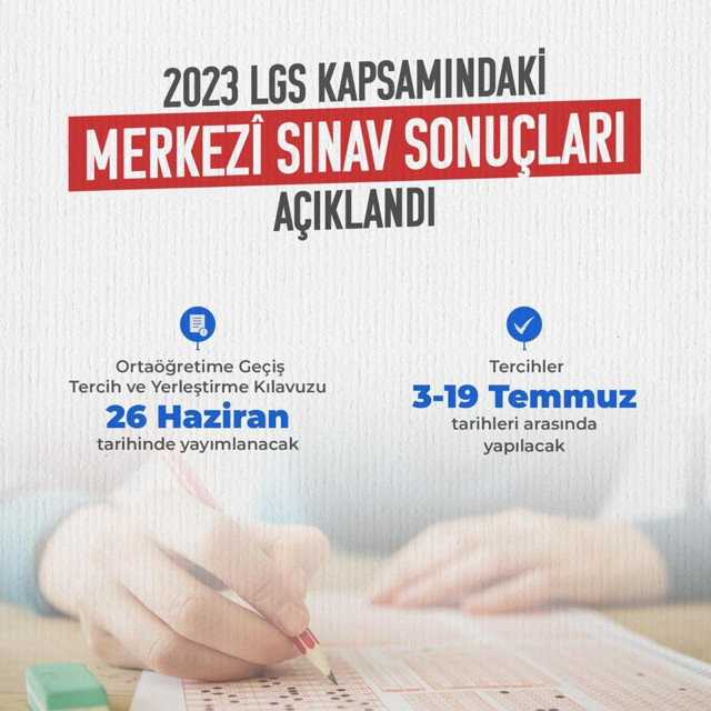 Liseleri Giriş Sınavı (LGS) sonuçları açıklandı! LGS sınav sonucu nasıl öğrenilir? - Resim: 1