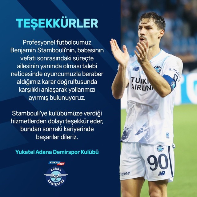 Adana Demirspor’da ayrılık! Resmen açıklandı - Resim: 0