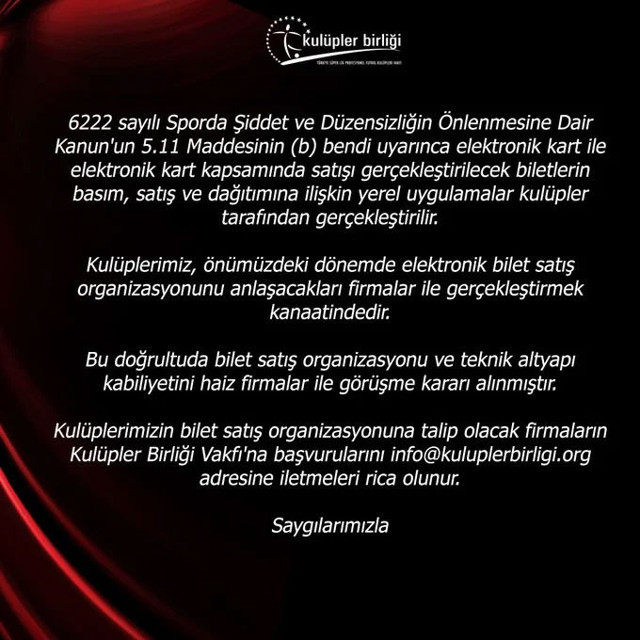 Passolig tarih oluyor! Kulüpler Birliği Vakfından elektronik bilet açıklaması! - Resim: 0