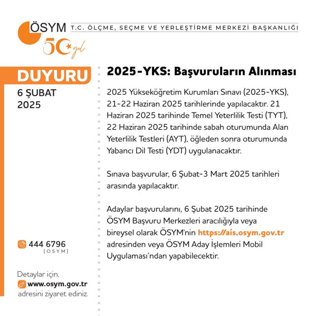 ÖSYM Başkanı Ersoy duyurdu: YKS başvuruları başladı - Resim: 0
