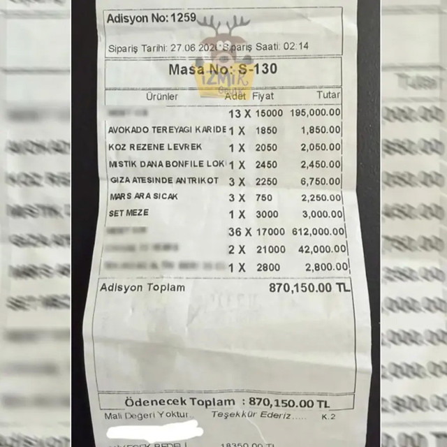 Alaçatı'da dudak uçuklatan hesap! Sosyal medyada gündem oldu - Resim: 0