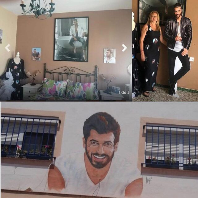 Can Yaman için İspanyol hayran evine yapmadığını bırakmadı kartoneti bile var - Resim: 4