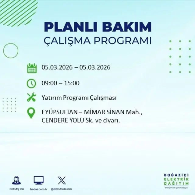 İstanbul’da 22 ilçede elektrik kesintisi | İstanbul'da hangi ilçelerde elektrik kesilecek? - Resim: 4