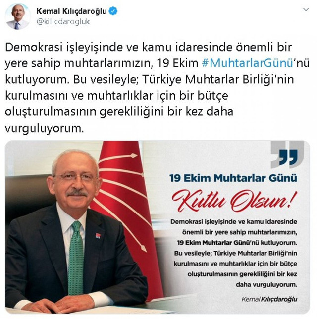 CHP lideri Kılıçdaroğlu: Türkiye Muhtarlar Birliği kurulmalı ve fonlanmalı - Resim: 0