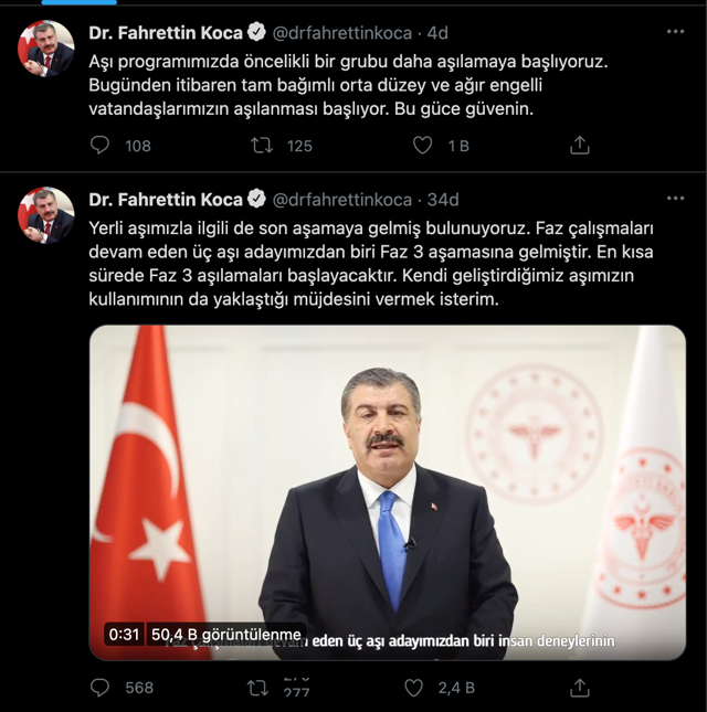 Sağlık Bakanı Fahrettin Koca duyurdu! Engelli vatandaşlara aşılama başlıyor - Resim: 0