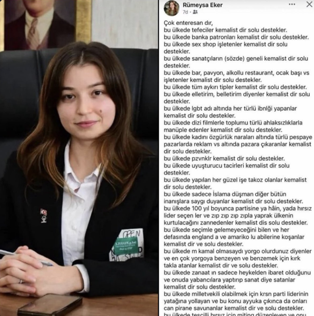 AK Partili Rümeysa Eker istafa etti! Atatürk paylaşımı olay olmuştu - Resim: 0