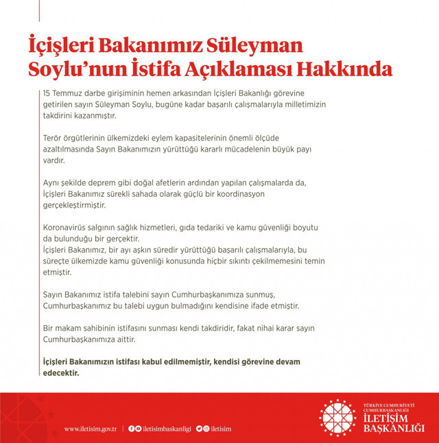 süleyman soylu açıklaması