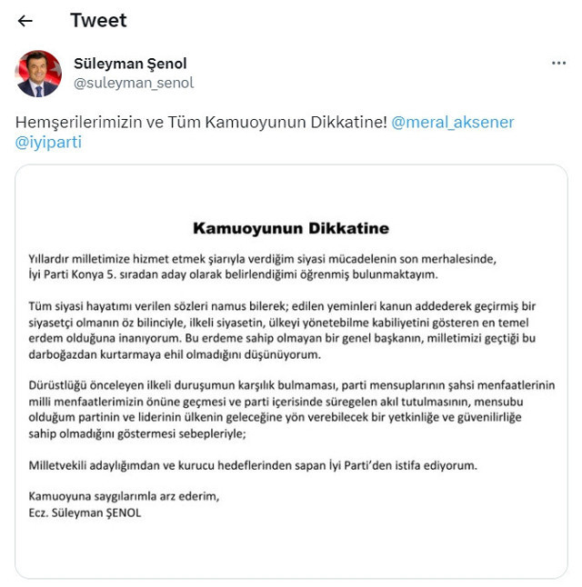 İYİ Parti'de istifa depremi! Aday listesi açıklandı sırasını beğenmedi: Meral Akşener'e sert sözler! - Resim: 1