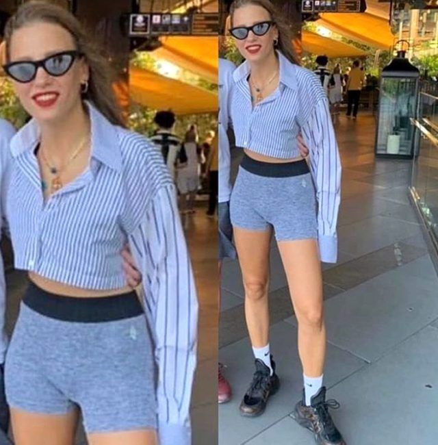 Serenay Sarıkaya tayt şortuyla mahrem yerlerini belli etti tepki yağdı - Resim: 2