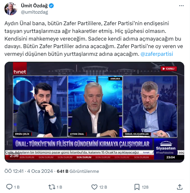 Erdoğan'ın eski metin yazarı Aydın Ünal'dan Ümit Özdağ'a ağır sözler! 'Vatan haini, kansız, ahmak, kafası çalışmayan...' - Resim: 1